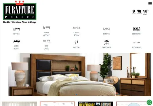 screenshot of Furniture Palace clone Website