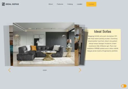 screenshot of Ideal Sofas Website